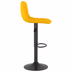 vidaXL Bar Stools Kitchen Bar Chair Counter Stool Bistro Chair 2 pcs Velvet - yellow - Additional view 4