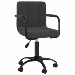 vidaXL Swivel Office Chair Computer Chair Swivel Stool Desk Chair Black Velvet