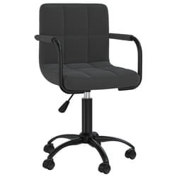 vidaXL Swivel Office Chair Computer Chair Swivel Stool Desk Chair Black Velvet