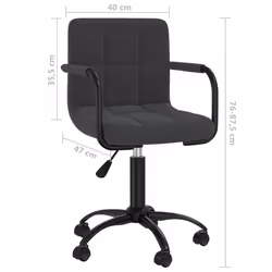 vidaXL Swivel Office Chair Computer Chair Swivel Stool Desk Chair Black Velvet - Additional view 7