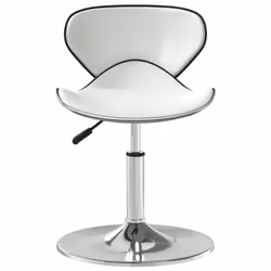 vidaXL Bar Stool Kitchen Bar Chair Counter Stool Bistro Chair Faux Leather - white - Additional view 2
