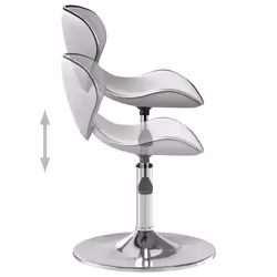 vidaXL Bar Stool Kitchen Bar Chair Counter Stool Bistro Chair Faux Leather - white - Additional view 5
