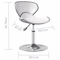 vidaXL Bar Stool Kitchen Bar Chair Counter Stool Bistro Chair Faux Leather - white - Additional view 8