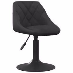vidaXL Swivel Dining Chairs Computer Chair Office Swivel Stool 2 pcs Velvet - black