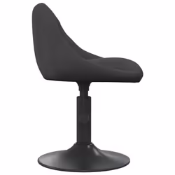 vidaXL Swivel Dining Chairs Computer Chair Office Swivel Stool 2 pcs Velvet - black