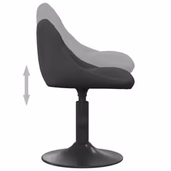 vidaXL Swivel Dining Chairs Computer Chair Office Swivel Stool 2 pcs Velvet - black - Additional view 5