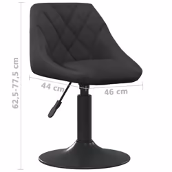 vidaXL Swivel Dining Chairs Computer Chair Office Swivel Stool 2 pcs Velvet - black - Additional view 7