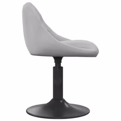 vidaXL Swivel Dining Chairs Computer Chair Office Swivel Stool 2 pcs Velvet - light grey