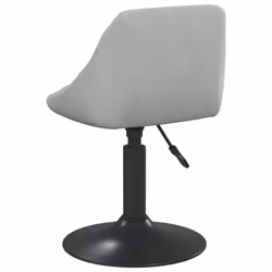 vidaXL Swivel Dining Chairs Computer Chair Office Swivel Stool 2 pcs Velvet - light grey - Additional view 4