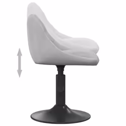 vidaXL Swivel Dining Chairs Computer Chair Office Swivel Stool 2 pcs Velvet - light grey - Additional view 5