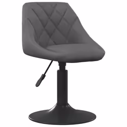 vidaXL Swivel Dining Chairs Computer Chair Office Swivel Stool 2 pcs Velvet - dark grey