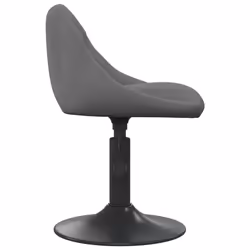 vidaXL Swivel Dining Chairs Computer Chair Office Swivel Stool 2 pcs Velvet - dark grey