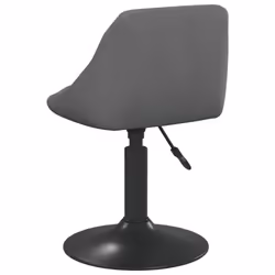 vidaXL Swivel Dining Chairs Computer Chair Office Swivel Stool 2 pcs Velvet - dark grey - Additional view 4