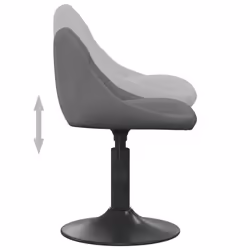 vidaXL Swivel Dining Chairs Computer Chair Office Swivel Stool 2 pcs Velvet - dark grey - Additional view 5