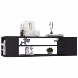 vidaXL Hanging TV Cabinet Black Engineered Wood Cabinet Entertainment Centre
