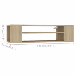 vidaXL Hanging TV Cabinet Sonoma Oak Engineered Wood Entertainment Centre - Additional view 7