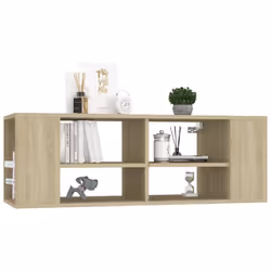 vidaXL Wall-Mounted TV Cabinet Sonoma Oak Chipboard Furniture Living Room