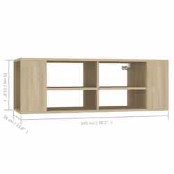 vidaXL Wall-Mounted TV Cabinet Sonoma Oak Chipboard Furniture Living Room - Additional view 4