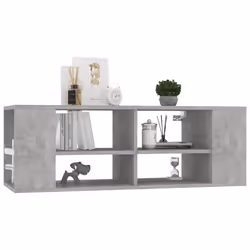 vidaXL Wall-Mounted TV Cabinet Concrete Grey Engineered Wood Indoor Furniture - Additional view 3