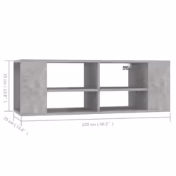 vidaXL Wall-Mounted TV Cabinet Concrete Grey Engineered Wood Indoor Furniture - Additional view 4