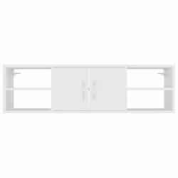 vidaXL Wall Shelf White Engineered Wood Home Bookcase Furniture Floating Shelf - Additional view 6