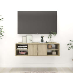 vidaXL Wall Shelf Sonoma Oak Engineered Wood Bookcase Furniture Floating Shelf