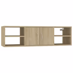 vidaXL Wall Shelf Sonoma Oak Engineered Wood Bookcase Furniture Floating Shelf