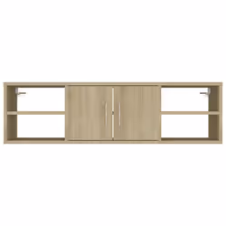 vidaXL Wall Shelf Sonoma Oak Engineered Wood Bookcase Furniture Floating Shelf - Additional view 6