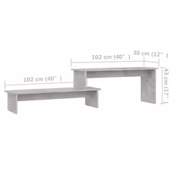 vidaXL TV Cabinet Concrete Grey Engineered Wood TV Sideboard Indoor Furniture - Additional view 4