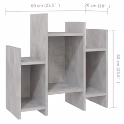 vidaXL Side Cabinet Concrete Grey Engineered Wood Storage Cabinet Furniture - Additional view 7