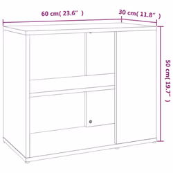 vidaXL Side Cabinet Sonoma Oak Engineered Wood Furniture Storage Cabinet Unit