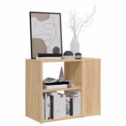 vidaXL Side Cabinet Sonoma Oak Engineered Wood Furniture Storage Cabinet Unit - Additional view 5