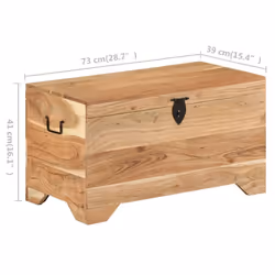 vidaXL Solid Acacia Wood Storage Chest Wooden Entryway Hallway Bench Footstool - Additional view 10