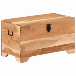 vidaXL Solid Acacia Wood Storage Chest Wooden Entryway Hallway Bench Footstool - Additional view 11