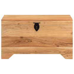 vidaXL Solid Acacia Wood Storage Chest Wooden Entryway Hallway Bench Footstool