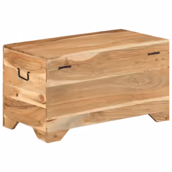 vidaXL Solid Acacia Wood Storage Chest Wooden Entryway Hallway Bench Footstool