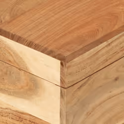 vidaXL Solid Acacia Wood Storage Chest Wooden Entryway Hallway Bench Footstool - Additional view 9
