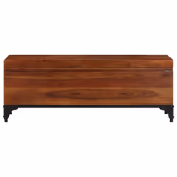 vidaXL Solid Acacia Wood Storage Trunk Wooden Storage Container Coffee Table - Additional view 4