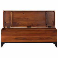 vidaXL Solid Acacia Wood Storage Trunk Wooden Storage Container Coffee Table - Additional view 5