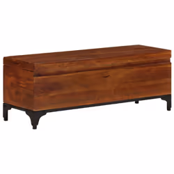 vidaXL Solid Acacia Wood Storage Trunk Wooden Storage Container Coffee Table - Additional view 9