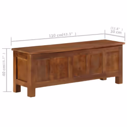 vidaXL Solid Mango Wood Storage Box Home Lowboard Storage Box Hifi Cabinet - Additional view 5