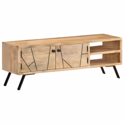 vidaXL Solid Mango Wood TV Cabinet Hifi Plasma Cabinet Sideboard TV Stand