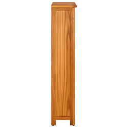 vidaXL Solid Oak Wood 4-Tier Bookcase Living Room Book Shelf Display Unit