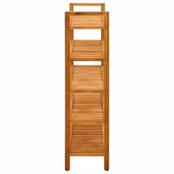 vidaXL Solid Oak Wood Shoe Rack with 5 Shelves Wooden Shoe Stands Storage - Additional view 2