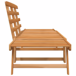 vidaXL Solid Acacia Wood Garden Bench 2-in-1 Outdoor Patio Sunbed Sun Lounger