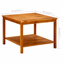 vidaXL Solid Acacia Wood Coffee Table Home Garden Tea Porch Side Sofa Table - Additional view 6