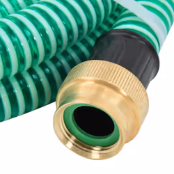 vidaXL Suction Hose Garden Hose Pipe with Brass Connectors Green 1.1" 10 m PVC