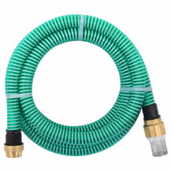 vidaXL Suction Hose Garden Hose Pipe with Brass Connectors Green 1.1" 25 m PVC