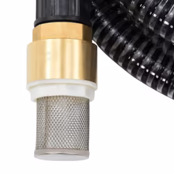 vidaXL Suction Hose Garden Hose Pipe with Brass Connectors Black 1.1" 3 m PVC