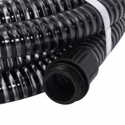 vidaXL Suction Hose Garden Hose Pipe with Brass Connectors Black 1.1" 10 m PVC
